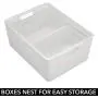 mDesign Plastic Stackable Home Storage Organizer Boxes with Lid Cover for Kitchen, Closet, Pantry, Bedroom, Bathroom, Hallway, Entryway to Hold Household Accessories, Set of 3 - Light Gray/Clear mDesign Plastic Stackable Home Storage Organizer Boxes with Lid Cover for Kitchen, Closet, Pantry, Bedroom, Bathroom, Hallway, Entryway to Hold Household Accessories, Set of 3 - Light Gray/Clear