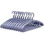Yuqianjin Multifunctional Plastic Hanger (Pack of 10) Wide Shoulder Strap Hook - Space Saving Clothes Hangers,Rounded Hangers for Coat,Sweater,Jackets,Pants,Shirts (Color : Blue)