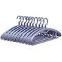Yuqianjin Multifunctional Plastic Hanger (Pack of 10) Wide Shoulder Strap Hook - Space Saving Clothes Hangers,Rounded Hangers for Coat,Sweater,Jackets,Pants,Shirts (Color : Blue)