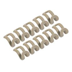 Onavy 10pcs Stable Hanger Connector Cascading Clothes Rack Hook Home Creative Closet Organizer Wardrobe Saving Space Attachment (Beige)