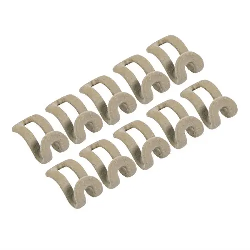 Onavy 10pcs Stable Hanger Connector Cascading Clothes Rack Hook Home Creative Closet Organizer Wardrobe Saving Space Attachment (Beige)