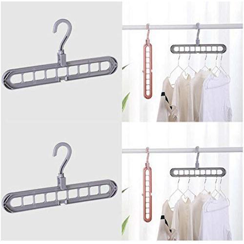 10pcs Random Color Multi-Port Support Circle Clothes Hanger Clothes Drying Rack Multifunction