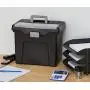 IRIS USA, Inc. HFB-24E-TOP Portable Letter Size File Boxes with Organizer Lid, 4 Pack, Black, Large