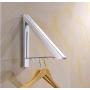 Folding Closet Rods Clothes Hanger Wall Mounted Retractable Clothes Hanger & Drying Rack Great Space Saver
