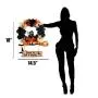 Unique Halloween Wreath Home Decor.&quotCome in for A Spell with This Smiling Witch, Silk Floral Decorative Door Hanger.