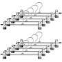 KYCPTNFJ 10 PCS Adjustable Pinch Grip Drying Hanger Clothing Display Hanging Peg Rack Clothes Clip Hangers Pants Skirt Metal Clothespin