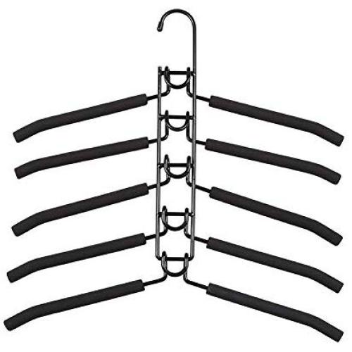 KYCPTNFJ Multi-Layer Anti-Slip Clothes Hangers Save Space 5 in 1 Metal Laundry Rack Storage for Shirt Sweater Suit Dress Coat