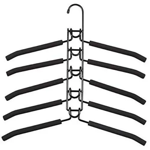 KYCPTNFJ Multi-Layer Anti-Slip Clothes Hangers Save Space 5 in 1 Metal Laundry Rack Storage for Shirt Sweater Suit Dress Coat KYCPTNFJ Multi-Layer Anti-Slip Clothes Hangers Save Space 5 in 1 Metal Laundry Rack Storage for Shirt Sweater Suit Dress Coat