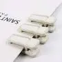 WEFOO 20 Pcs White Plastic Hangers Clips Multi-Purpose Hanger Clips Finger Clips for Plastic Clothes Hangers