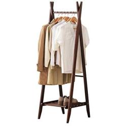 JING-ma Simple Modern Floor Solid Wood Coat Rack, Hanger Wall Hanging Bedroom Hanger Clothes Rack Wooden Floor Stand