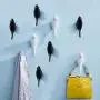 Resin Bird Coat Hook Wall Hanger, Creative Art Wall Decor for Key Towel Hat Bag Clothes, Set of 3