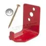 2 - Universal Fire Extinguisher Wall Hook, Mount, Bracket, Hanger for 15 to 20 Lb. Extinguisher - FREE SCREWS & WASHERS INCLUDED