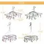 Foldable Clip and Drip Hanger, Socks Hanger Underwear Hanger with 16 Clothespins, Hanger for Drying Towels, Bras, Baby Clothes, Gloves, Collapsible Portable Plastic Laundry Sock Drying Hanger Foldable Clip and Drip Hanger, Socks Hanger Underwear Hanger with 16 Clothespins, Hanger for Drying Towels, Bras, Baby Clothes, Gloves, Collapsible Portable Plastic Laundry Sock Drying Hanger