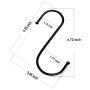 LOYMR 20 Pack 4.7 Inches Extra Large S Shape Hooks Heavy-Duty Metal Hanging Hooks Apply Kitchenware Bathroom Utensils Plants Towels Gardening Multiple uses Tools(Black)