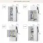 GEORGE&DANIS Portable Wardrobe Closet Plastic Dresser Bedroom Armoire DIY Cube Storage Organizer, White, 18 inches Depth, 2x4 Tiers GEORGE&DANIS Portable Wardrobe Closet Plastic Dresser Bedroom Armoire DIY Cube Storage Organizer, White, 18 inches Depth, 2x4 Tiers