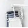 5pcs Random Color 5 in 1 Pant Rack Stainless Steel Clothes Hangers Multi-Functional Wardrobe Magic Hanger
