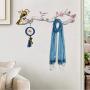 HXGL-Hanger American Creative Door Clothes Hook Wall Hanging Rack Wall Hook Porch Art Large Wall Coat Rack Flower and Bird Hook (Color : White)