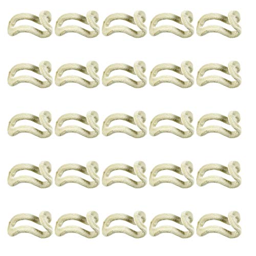 Timoo Cascading Hanger Hooks 30 PCS Hanger Connector for Home Clothes Closet Clothing Store Space Saving Connecting Hooks, Beige