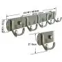 WEBI Coat Rack Wall Mounted,5 Coat Hooks for Hanging Coats,Metal Wall Coat Rack with Hooks Dual Hook Rack Hook Rail Coat Hanger Wall Mount for Clothes Entryway Jacket,Bronze,2 Packs