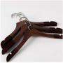 DNJKSA Anti-Slip Solid Wood Clothes Hangers with Velvet Flocked, Walnut Non Slip Shirt Coats Shirts Hanger Rack with Notches(10 Pieces/Lot,1.2cm thickness)