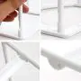 Sdoveb Standing Clothes Hanger Stacker Holder - Hanger Organizer Storage Rack for Laundry Room Closet Organizer Hold Up to 30 Hangers (White)