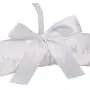 Relaxdays, White Satin Clothes Hanger Set of 10, Soft Padding, 360° Swivel Hooks, Decorative Bow, 38 cm Wide, Pack of 10
