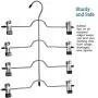 Richards Homewares Black 8 Clips Slack Rack 4 Tier Trouser/Skirt Chrome & Black Vinyl Hanger (3-Pack) Richards Homewares Black 8 Clips Slack Rack 4 Tier Trouser/Skirt Chrome & Black Vinyl Hanger (3-Pack)