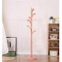 TYM-JKH Hanger Simple Floor Coat Rack Vertical Metal Hanger Bedroom Living Room Clothes Rack Simple Warm Pink Floor Hanger