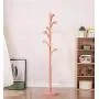TYM-JKH Hanger Simple Floor Coat Rack Vertical Metal Hanger Bedroom Living Room Clothes Rack Simple Warm Pink Floor Hanger