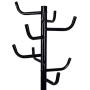 Cypressshop Coat Rack Black Metal Hat Hanging Rack Jacket Clothes Holder Steel Hanger Hall Stand Tree-Shaped Entryway Hallway Home Storage Organizer