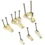 Picture Hangers, Nails for Hanging Kit, Gold 120 Pieces Professional Photo Frame Hooks for Wall Mounting Supports 10-100 lbs & Reduce Damage to Walls by GoldskyUS (Gold,120pcs)