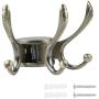 INCREWAY Coat Hook, 1 Set Zinc Alloy Retro Swivel Hook with Multi Three Foldable Arms Folding Hook Clothes Hanger Wall Mounted Hook with Screws, Bronze