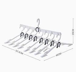 WZP Hanger Home Multi-Function Magic Drying Rack,Non-Slip Foldable Storage Artifact Children Hanging Clip Save Space/White/As Shown