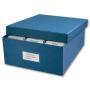 ABC Check Storage Boxes w/ 12 Dividers, 12" x W 9-7/8" x H 4-5/8", Blue