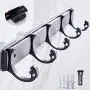 Coat Hooks Wall Hooks for Hanging Coats Towel Hooks for Bathroom Wall Adhesive Coat Rack Wall Mount Black Coat Hooks Wall Hooks for Hanging Coats Towel Hooks for Bathroom Wall Adhesive Coat Rack Wall Mount Black