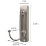 Command Large Wall hooks, 2 Pack, Brushed Nickel, Organize Damage-Free