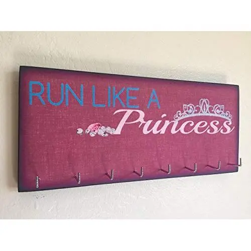 Race Medal Holder/Running Medal Hanger - RUN LIKE A PRINCESS (pink). Wood Wall Mounted Medal Organizer Race Medal Holder/Running Medal Hanger - RUN LIKE A PRINCESS (pink). Wood Wall Mounted Medal Organizer
