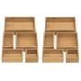 Seville Classics 10-Piece Bamboo Storage Boxes Set, Assorted Sizes