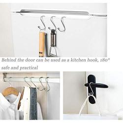 YDS 20PCS Hooks Stainless Steel S Shaped Hanging Hooks Kitchen Pots Pans Hanger, Bedroom Clothes Organizer Storage Rack for Plants, Utensils, Towels, Bags, Grocery (11.5cm/10cm/8.4cm/7.3cm)