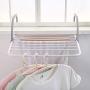 Sdoveb Window Balcony Folding Hanging Clothes Hanger Over The Door or Railing Sill Drying Rack for Indoor/Outdoor (Blue)