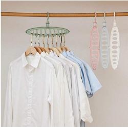 10pcs Random Color Clothes Coat Hangers 9-Hole Clothes Drying Racks Multi Funcion Plastic Scarf cabide Baby Hanger Storage Rack Hangers for Clothes