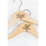 3 Personalized, Engraved Wedding Dress Hangers by Left Coast Original