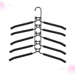 Cabilock Clothes Hanger Space Saving Clothes Hanger Wardrobe Clothes Rack Heavy Duty Folding Clothes Hanging Rack for Suit Coat Skirt T-Shirt (Black)
