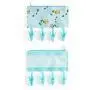 WJL Bathroom Racks Cloth Hanger Clothespin Travel Portable Folding Cloth Socks Drying Hanger with 4 Clips and a Closable Storage Bags, Pack of 2