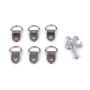 EDCarrying 100 Pack Heavy Duty D Ring Picture Hangers with Screws Single Hole PH-1 (Silver)