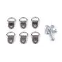 EDCarrying 100 Pack Heavy Duty D Ring Picture Hangers with Screws Single Hole PH-1 (Silver)