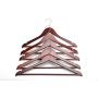 Wood Hangers , Multipurpose High-grade Solid Wood Suit Hangers,walnut Finish, Coat Hanger with Round Bar , 20-pack