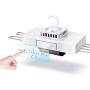 Wgwioo Portable Mini Dryer, No Need to Install Quick-Drying Clothes Multi-Dimensional Hangers, with Thermostat and Timer 380W, White Mute