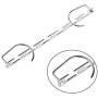 TOPBATHY 2pcs Magic Hanger Foldable Metal Straight Shape Space Saving Wonder Clothes Hangers Closet Organizer Hanger for Home Room Outdoor