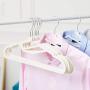 SAASNY Standard Hangers Plastic Hangers,Premium S-Shaped Pp Plastic Clothes Hangers,Set of 10,Space-Saving Clothes Hangers,Non-Slip,for Jackets,Shirts,Dresses,Scarves,(White) for Drying and Storage